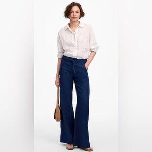 Madewell The Denim Pull-On Wide-Leg Pant Size 30 EUC